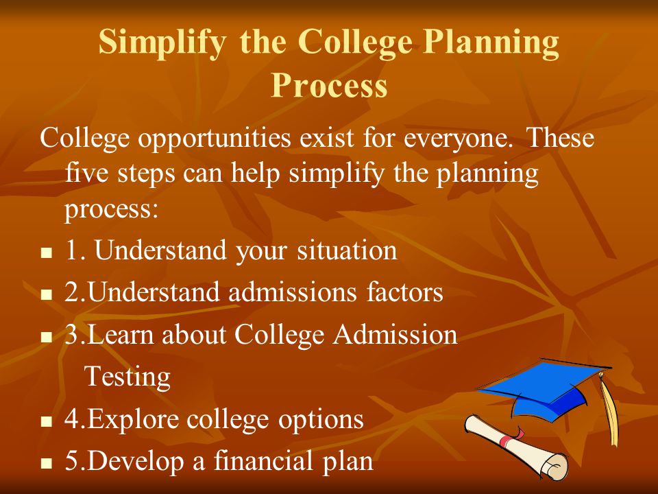 Admission plan on sale